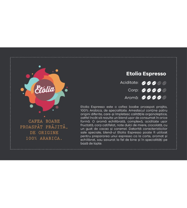 CAFEA BOABE ETOLIA ESPRESSO, 1Kg
