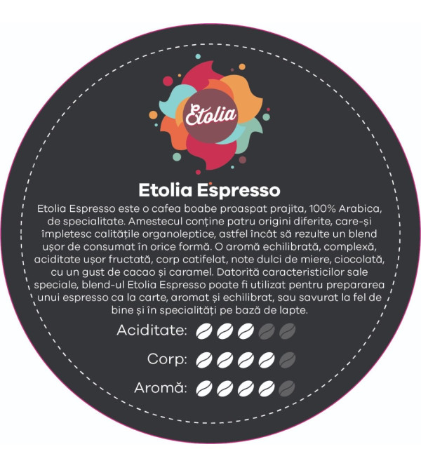 CAFEA BOABE ETOLIA ESPRESSO, 250g 